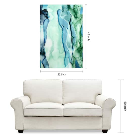 Empire Art Direct 48" x 32" Water Women I Frameless Free Floating Tempered Glass Wall Art